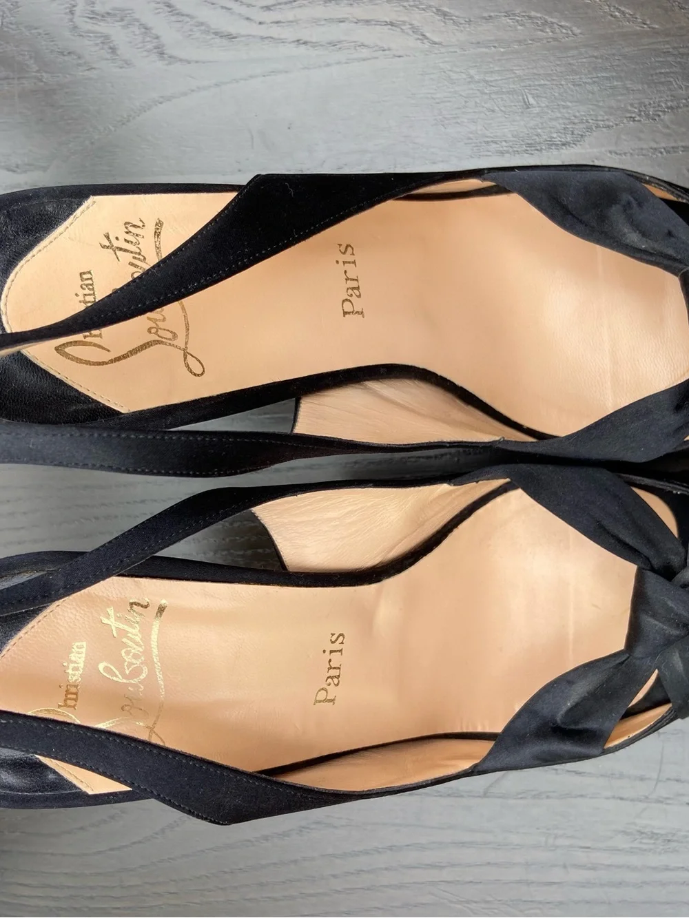 Christian Louboutin Black Suede Pumps with Classic Red Sole